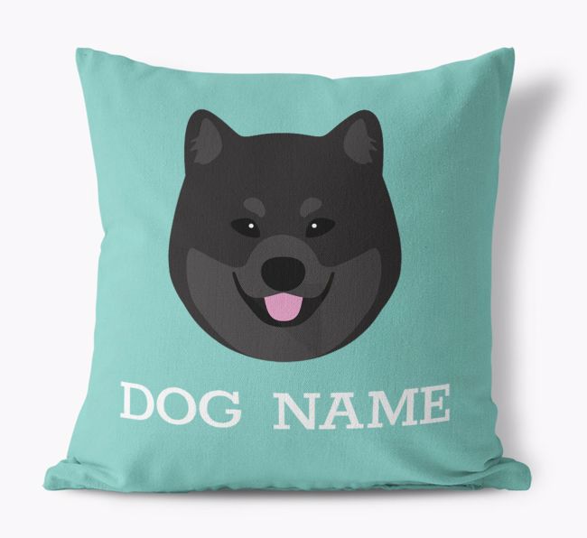 {dogsName}'s Icon: Personalized {breedFullName} Canvas Pillow